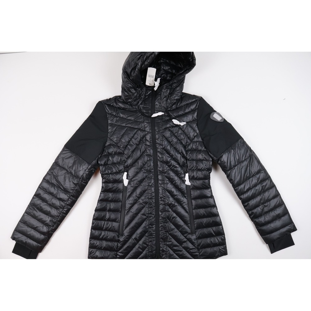 Pajar Canada Puffer Jacket Black Quilted Hooded Small NEW